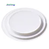 New design tableware wholesale cheap round ceramic plates with color edge