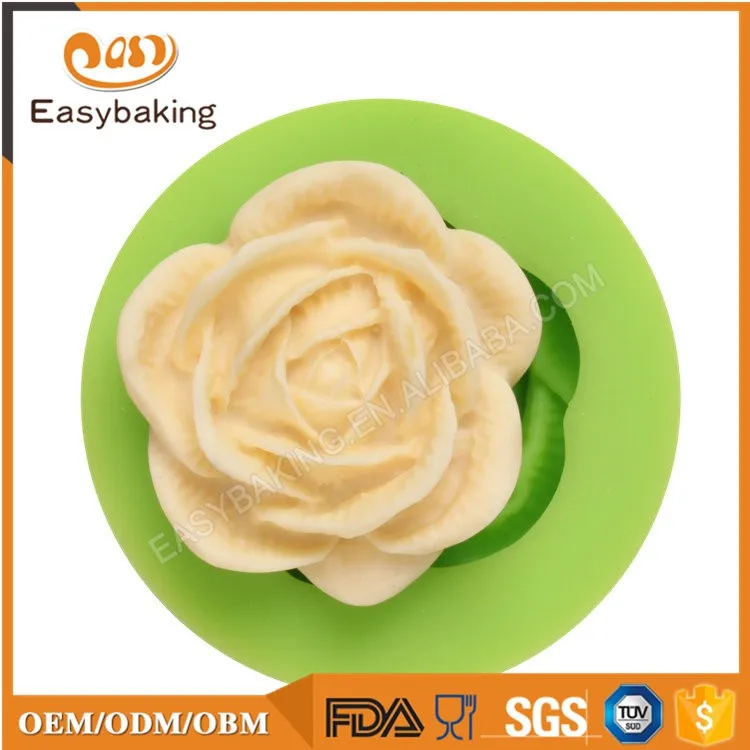 ES-4003 Fascinating rose shape cake silicone cake decoration molds for cupcake / fondnat cake