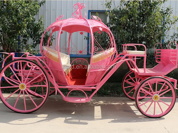 High Quality Personality pink pumpkin carriage /Cinderella Horse Drawn Carriage for sale.jpg