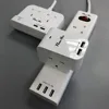 UK Plugs & Electrical Accessories Plugs 6 way Tailing Socket 3 outlets Adapter 2 USB 2.4 A, 2 way Extension Lead BS Standard