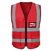 Wholesale Multi Pockets Colorful Security Reflective Guard Safety Work Vest