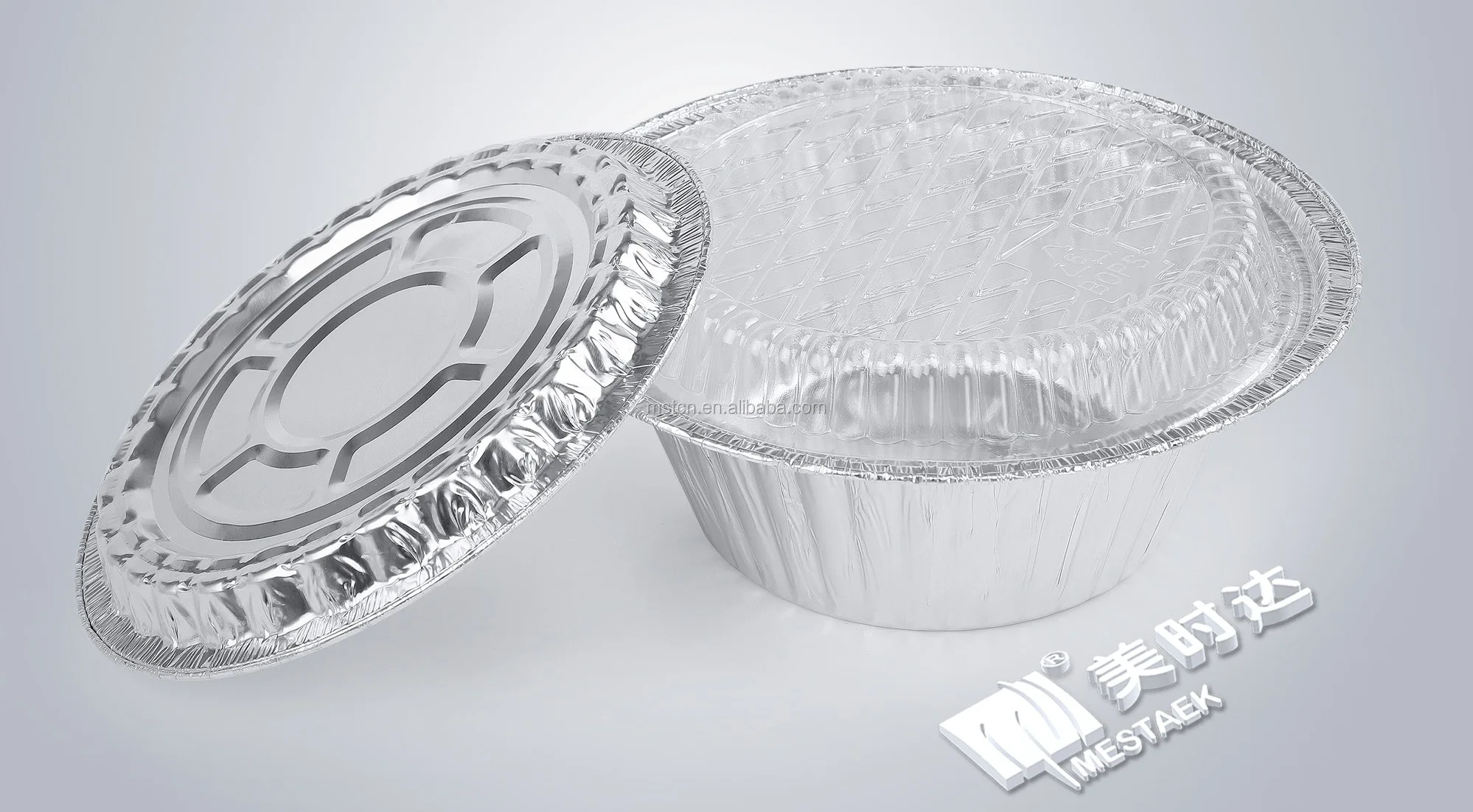 880ml Restaurant Supply Disposable Aluminium Foil Bowl With Dome Lids