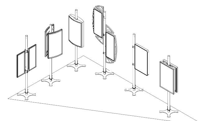 custom size solar powered outdoor scrolling adverti