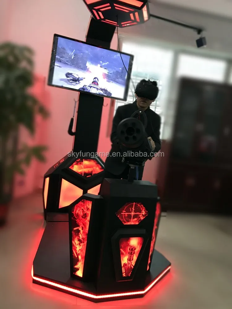 VR walker shooting HTC vive 9d vr standing up battle game simulator with gun shooting game