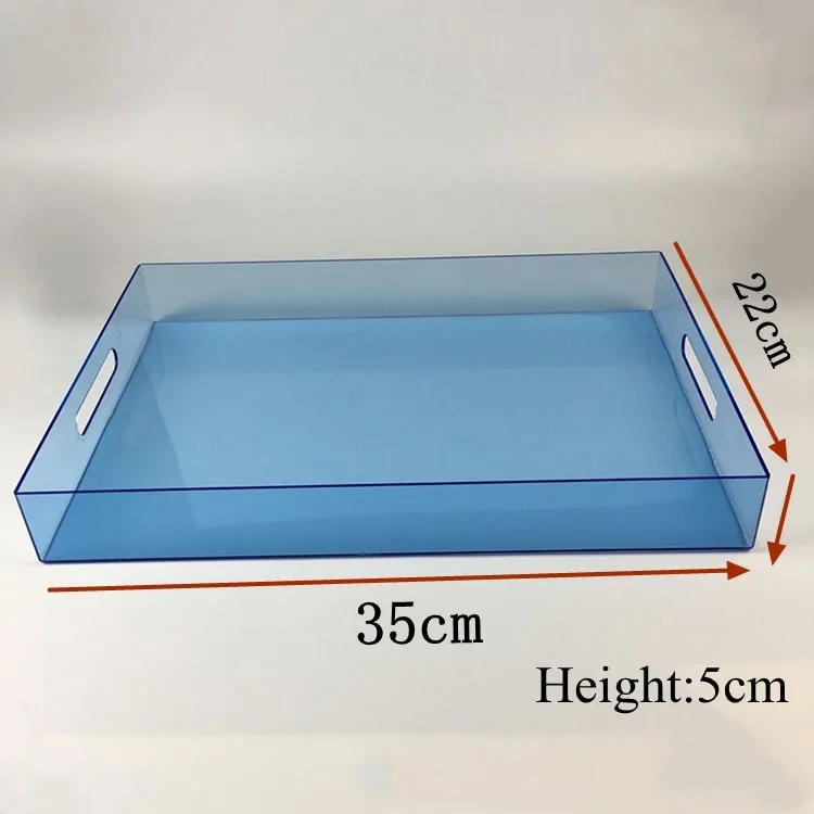 Hotel Furniture Customized Acrylic Serving Tray Eco Friendly White