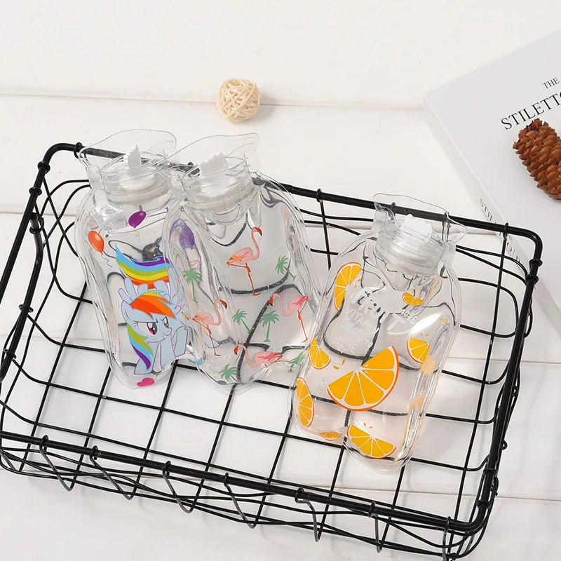 
Customized High Quality Transparent PVC 18*11 Cute Cartoon Hot Water Bag/ Bottle 
