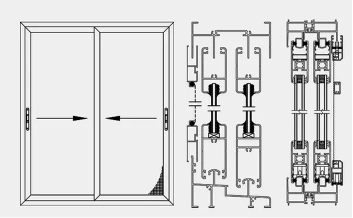 Алюминиевые двери конструкция
