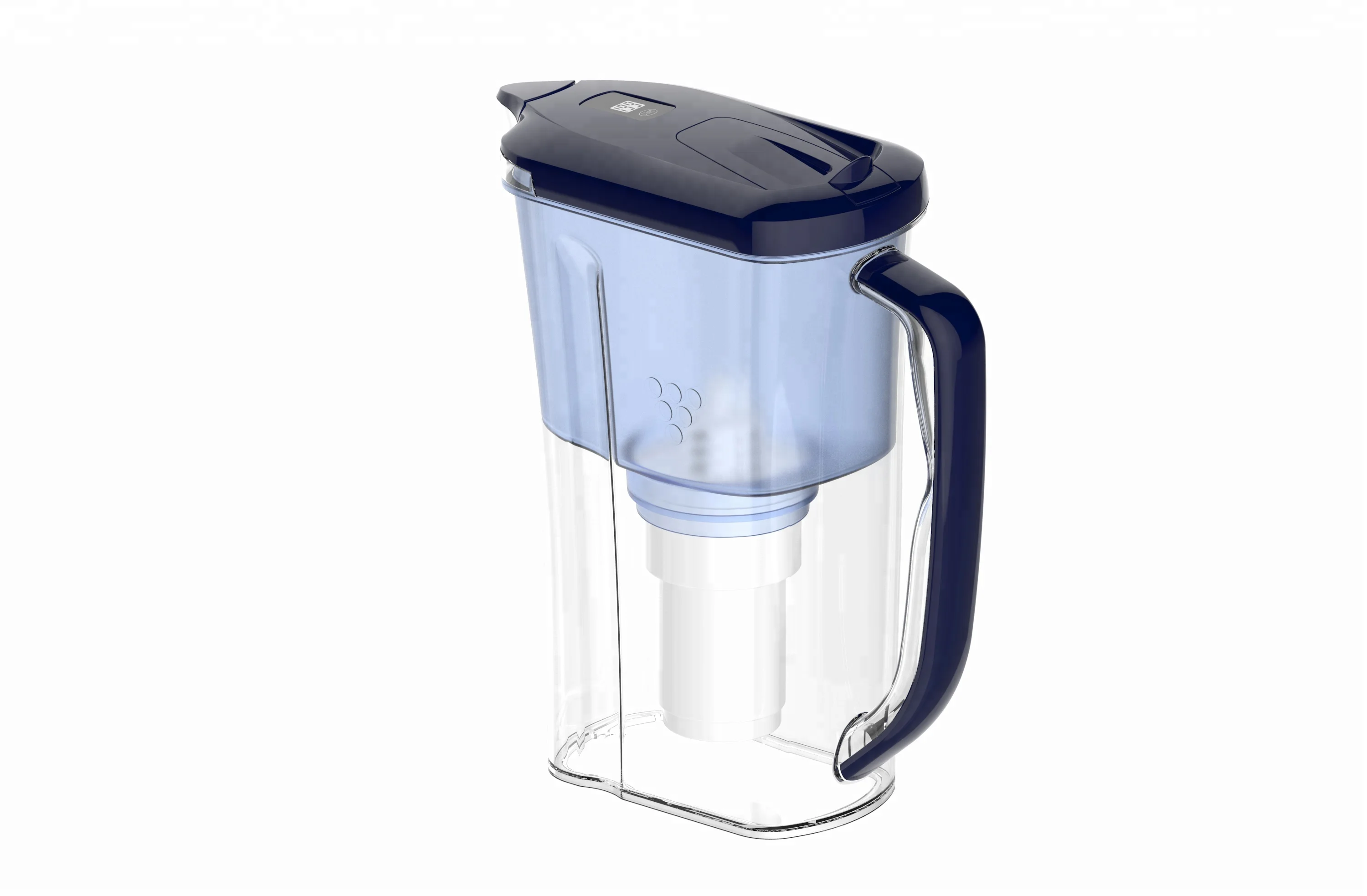 
indoor water filter pitcher household water jug with lcd display activated carbon coconut fiber pitcher 