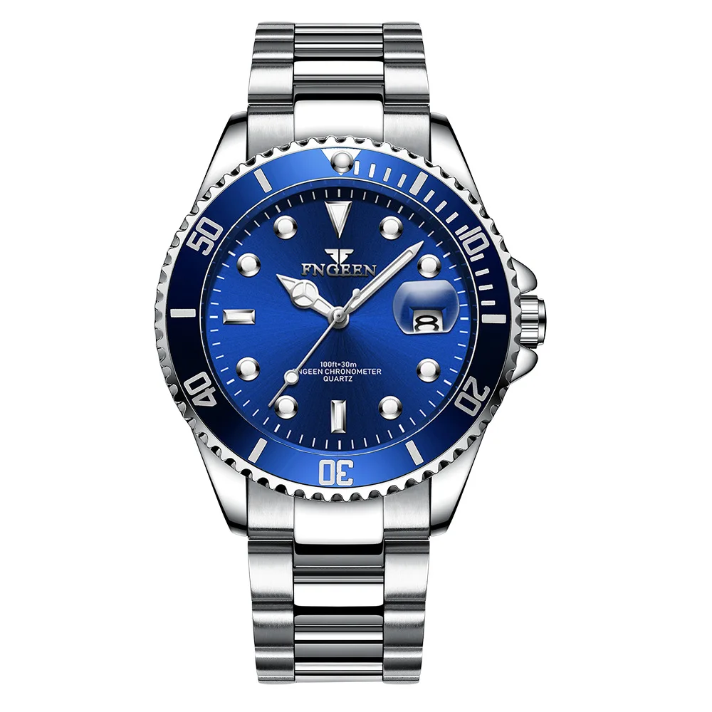 

chino logo acero inoxidable personalizado quartz watch varon caballero vintage lujo para reloj de hombre, Black ,white