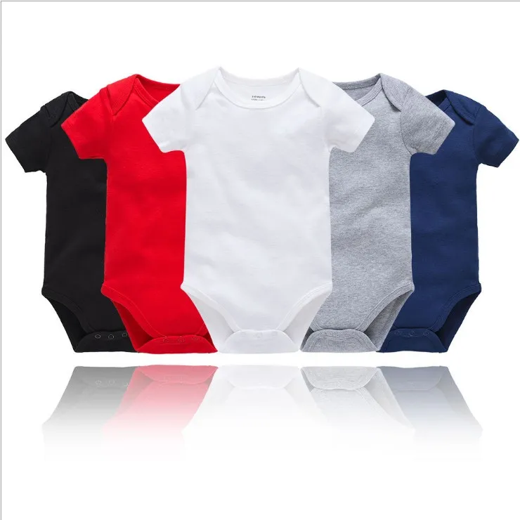 
Wholesale Custom newborn Oragnic Cotton Short Sleeve Style baby boy girl clothes blank Baby Romper 