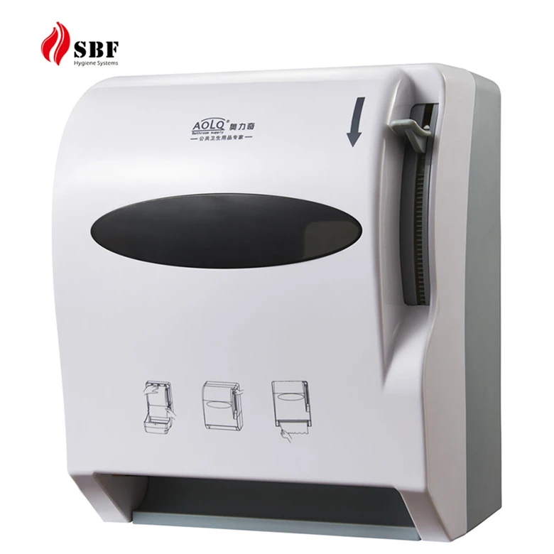 

Hot sale wall mount plastic lever action paper towel dispenser