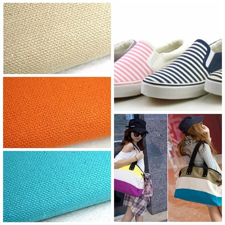 Colorful 100% Cotton Canvas Fabric to Make Bags , Curtain Fabric