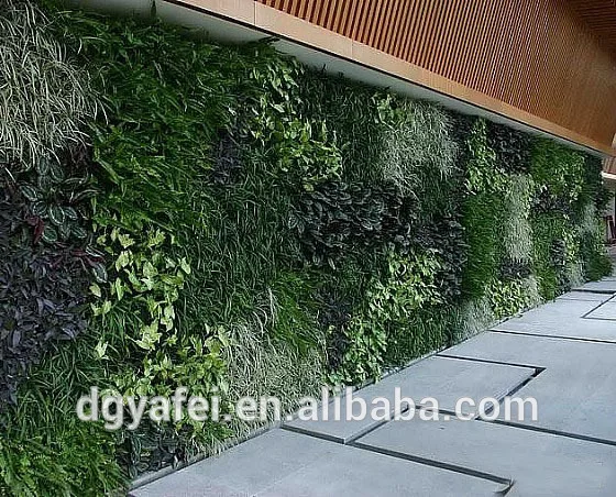 2015 hochwertigen kunstrasen pflanze wand/Indoor grüne wand/vertikale