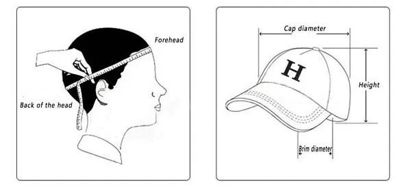 Cheap Promotional Advertising Baseball Caps measure of the cap