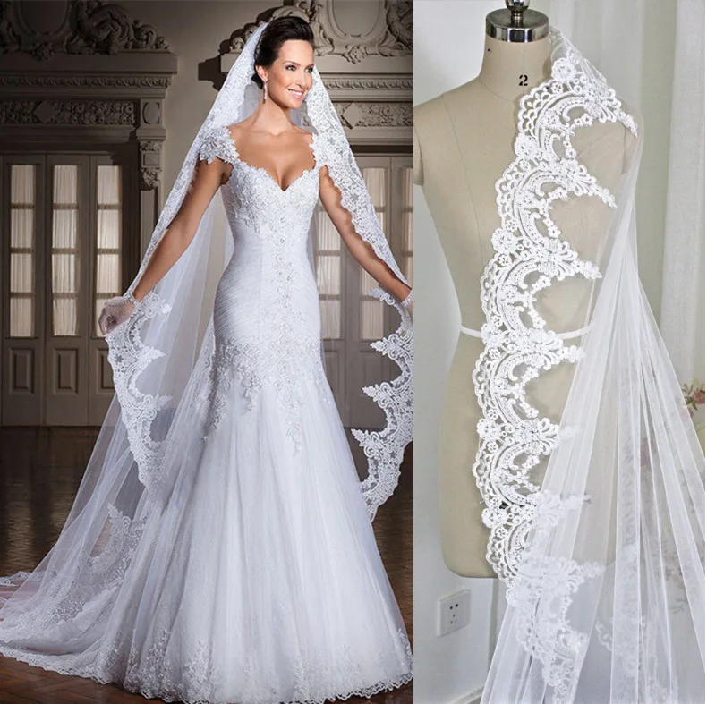 ivory wedding veils