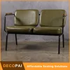 Metal Chair dining chair restaurant two seats PU leisure upholstery soft resting chair sofa