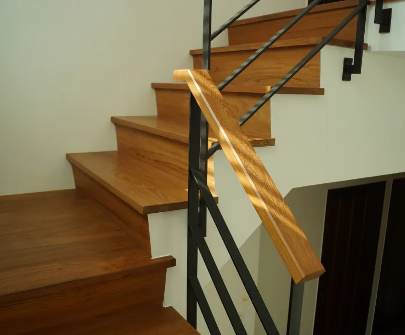 LUXURY asian teak wood stair treads with handrail, View teak handrail