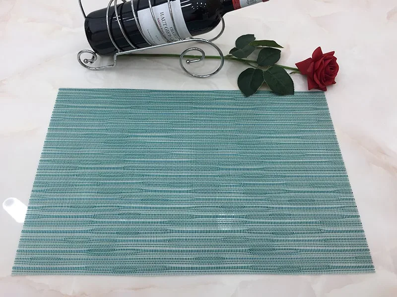 2019 New Design Bamboo Woven Vinyl Placemat Easy Clean Western Dinner