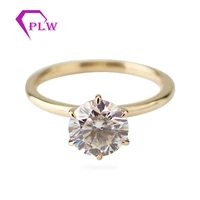 

Woman Jewelry 14K Real Yellow Gold 7.5mm Moissanite Diamond Wedding Engagement Ring or Bands