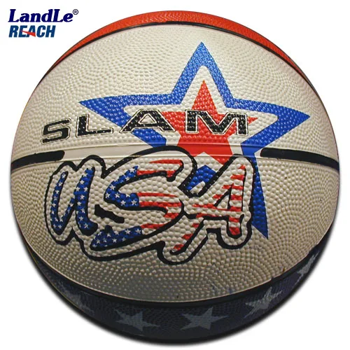 Rubber made new style colorful official size #1 children basketball