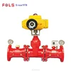 bypass flow pressure adjusting valve with regulating actuator