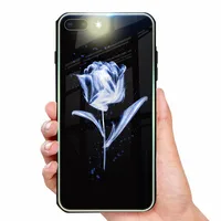 

Ultra thin for iphone x tempered glass phone case,for iphone 8 plus case covers,mobile phone shell for iphone 7 plus night light