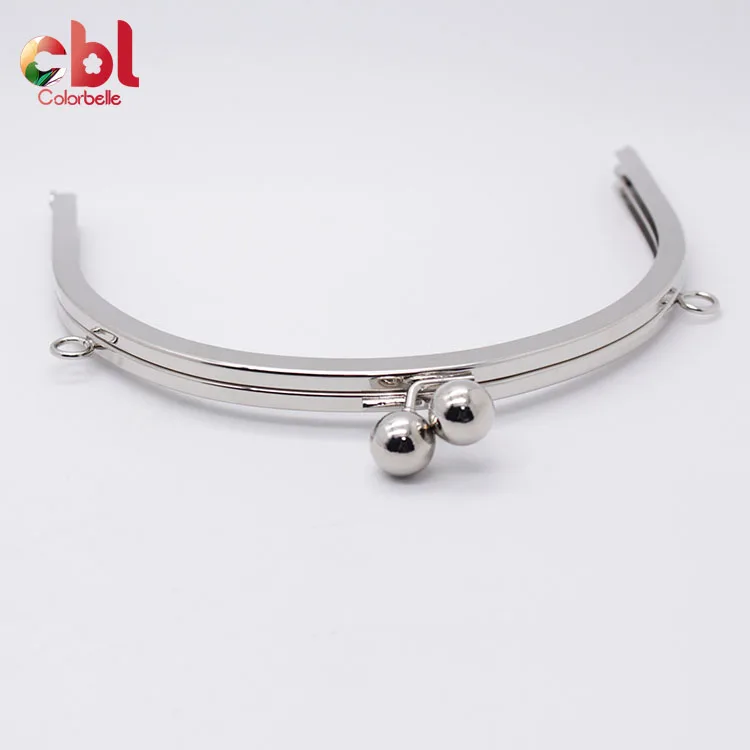 

High quality factory wholesale mini metal purs frame clutch wallet, Silver