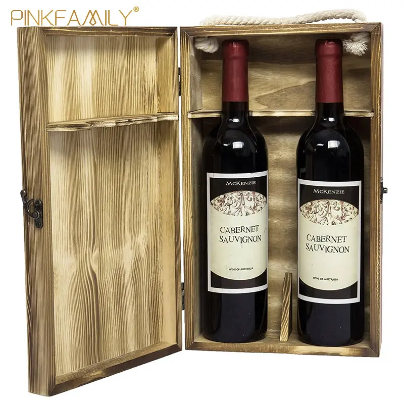 2018 new arrival luxury leather wine box gift box for 2 bottle
