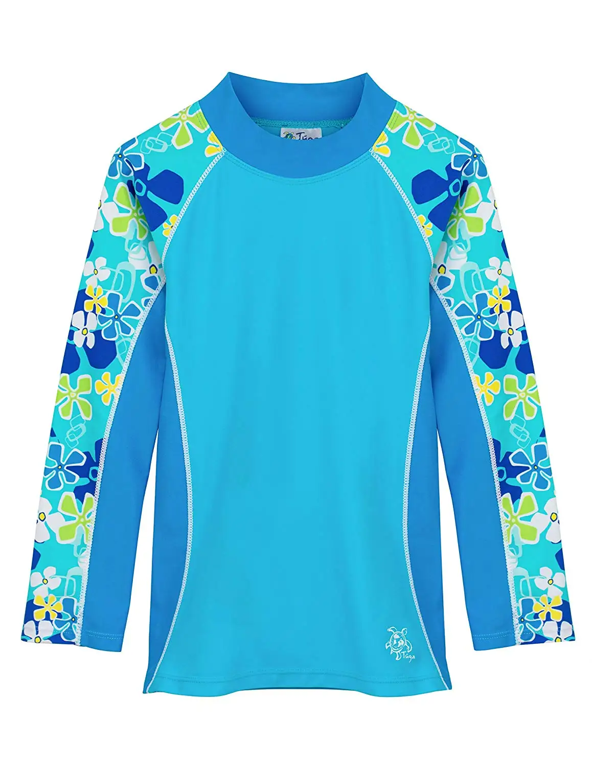 Tuga Girls Long Sleeve Rash Guards 1-14 Years UPF 50 Sun Protection Swim Shirt