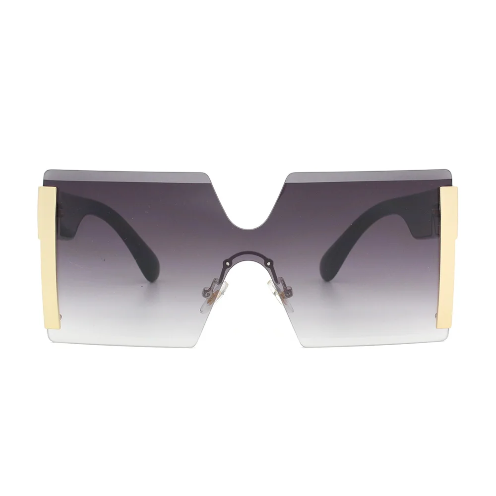 

13345 Superhot Eyewear 2018 Fashion Women Sun glasses Oversized Square Rimless Sunglasses