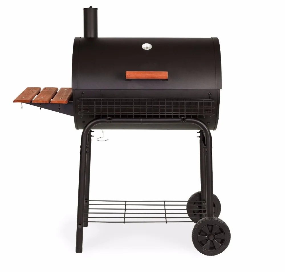 Baril De Charbon De Bois BARBECUE Barbecue Fumeur Grillades avec Fonte