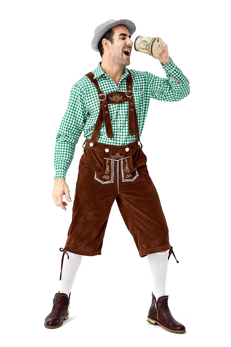 Oktoberfest Mens Lederhosen German Beer Festival Fancy Dress Adults Costume New