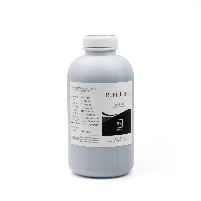 
OCBESTJET Textile Pigment Printing Inks 1000ML/Bottle Gtx For Brother GT 361 GT 381 GT 541 GT782 GT-341 GT-361 GT-381 Printer 