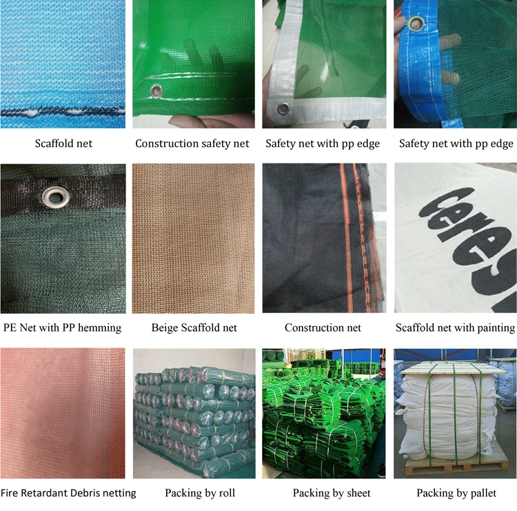100% virgin HDPE construction debris safety net