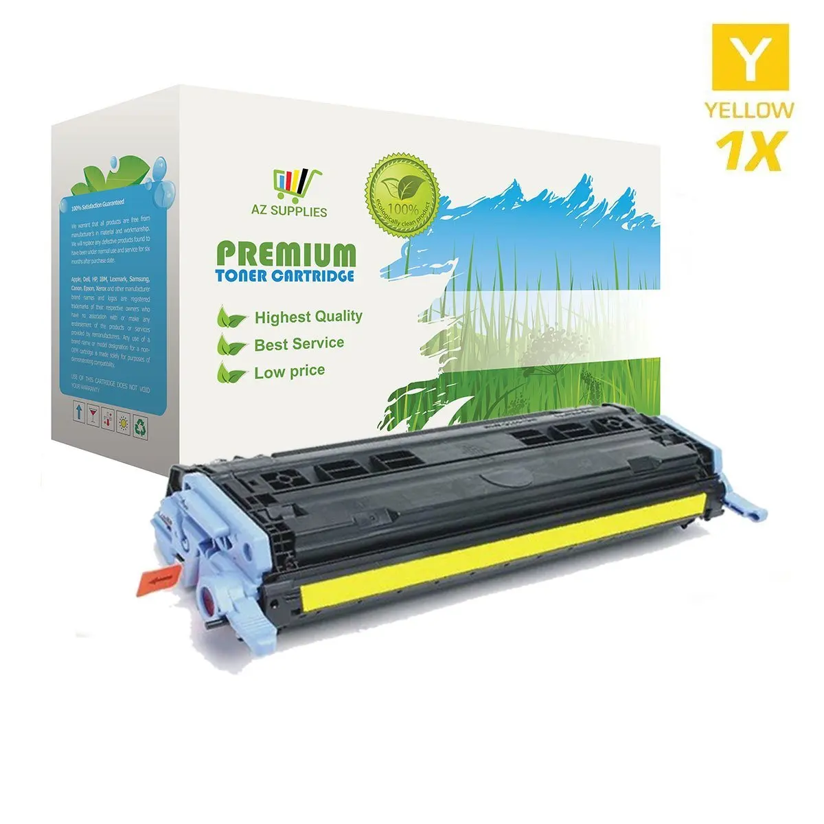 Get Quotations · AZ SUPPLIES Toner | 30% more Print Yield |as a Replacement Q6002A Yellow compatible