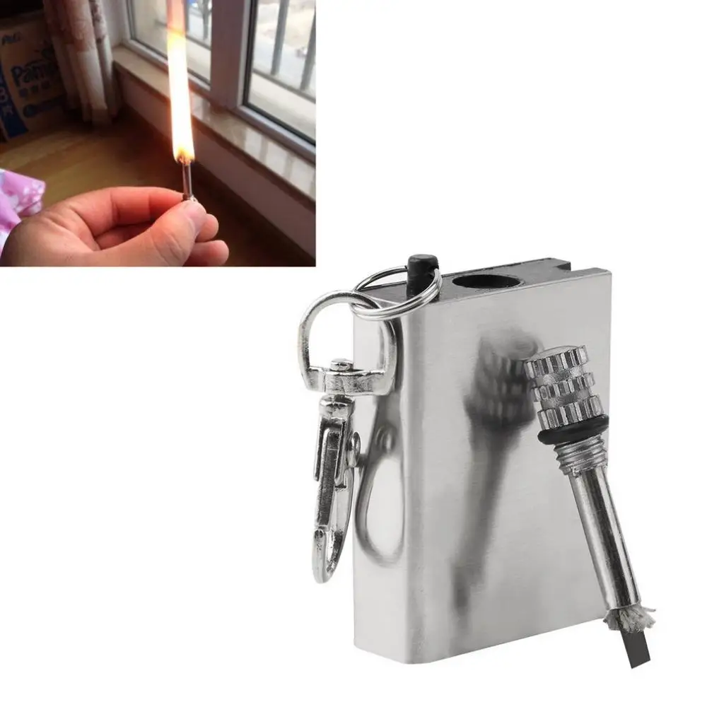 

Emergency Fire Starter Flint Match Lighter Metal Outdoor Camping Hiking Instant Survival Tool Safety Durable FREE DHL