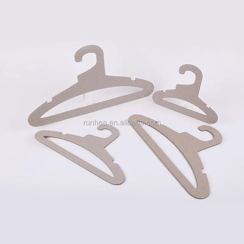 100% Recycled Paper Kraft Hanger Non Slip Clothes Cardboard Hanger Custom Logo