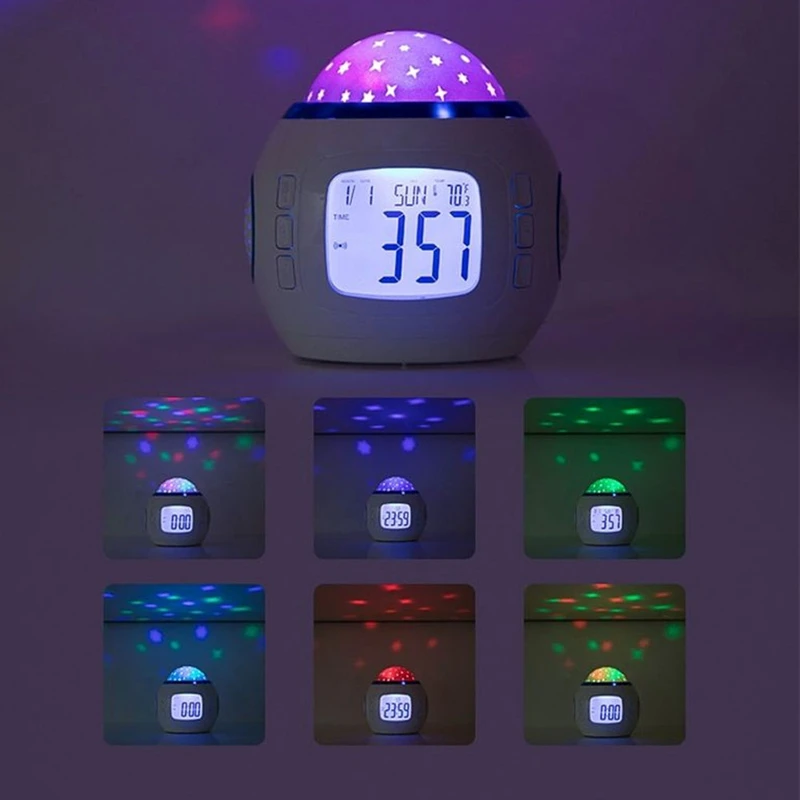 Plastic Small Digital Alarm Clock Wall Ceiling Digital Projection