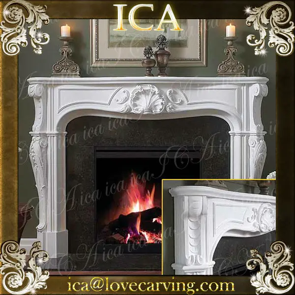 White Marble Nice Fireplace Blower Fireplace Accessory Fireproof
