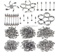 

100pcs/lot mixed Stainless Steel Belly Rings lip nose ring Body Piercing