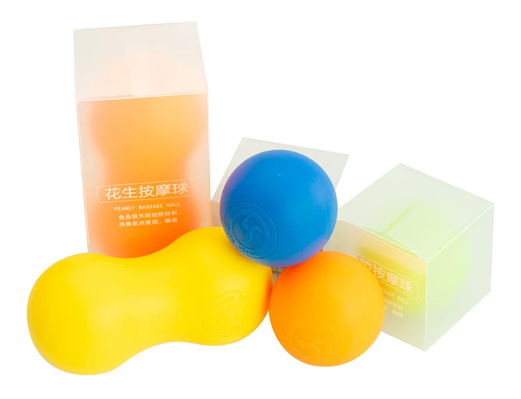 Firm Myofascial Release Trigger Point Therapy Massage Lacrosse Balls Peanut Double Ball Yoga Therapy Silicone Massage Ball