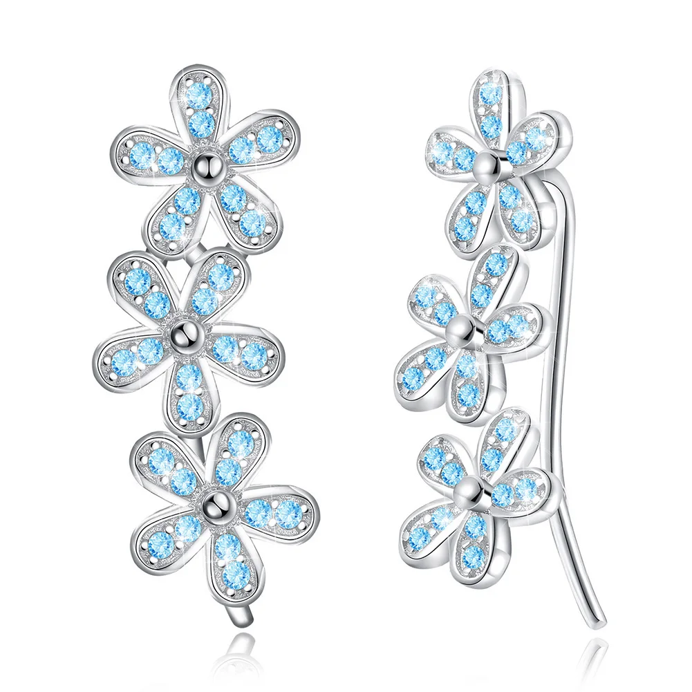 

Amazon hot selling simple fashions flower zircon charm earrings, N/a