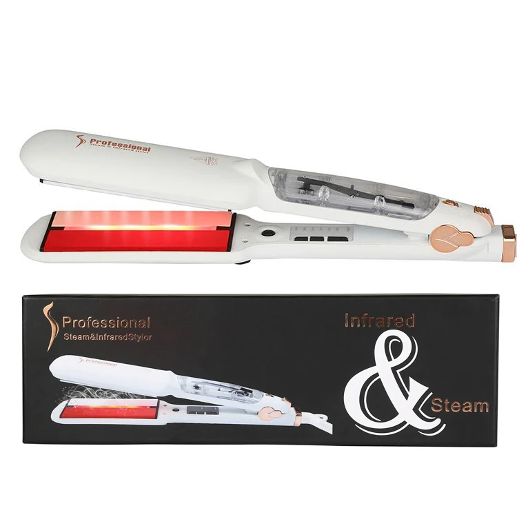 

2 Inch width 2 in 1 Infrared Hair Iron Steamer Hair Straightener, Optional