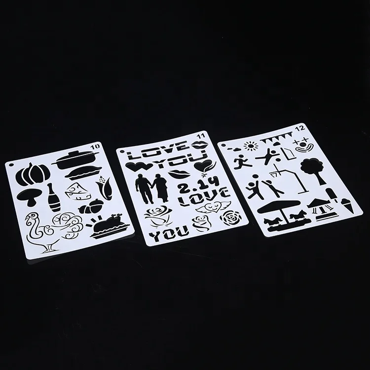 
Plastic draw stencil for DIY Scrapbooking Decorative Embossing Plastic Templates Drawing Sheets 