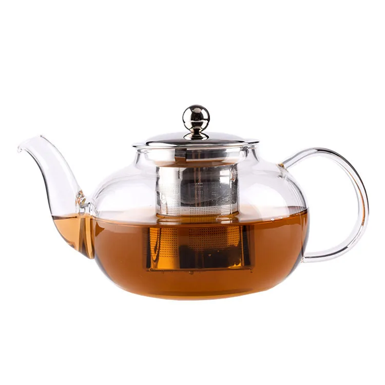 

High borosilicate glass water kettles personalized tea pots with strainer, Transparent