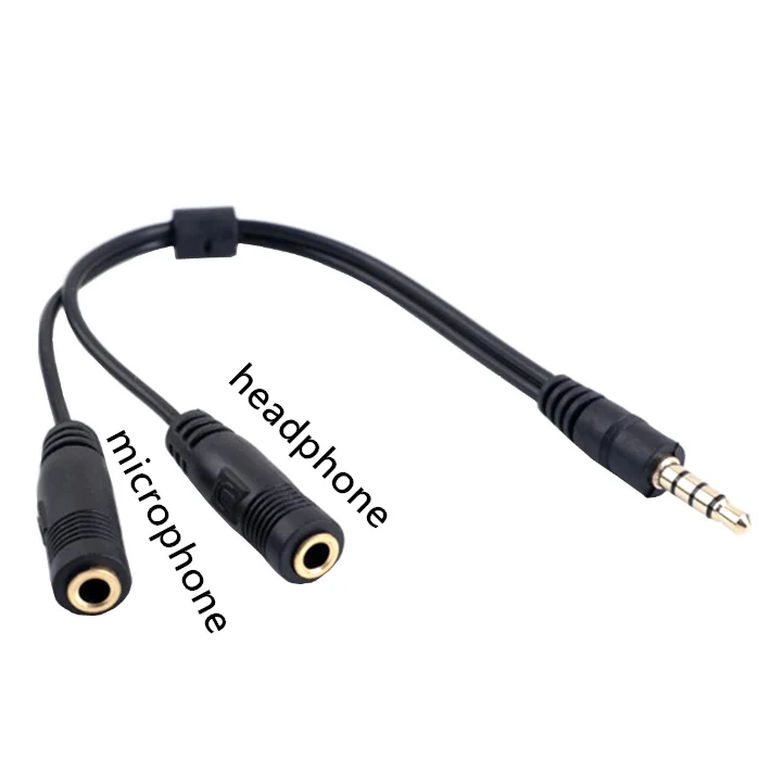 3.5mm Female to 2 Male Jack Plug Audio Stereo Headset Mic Splitter Cables  Nz