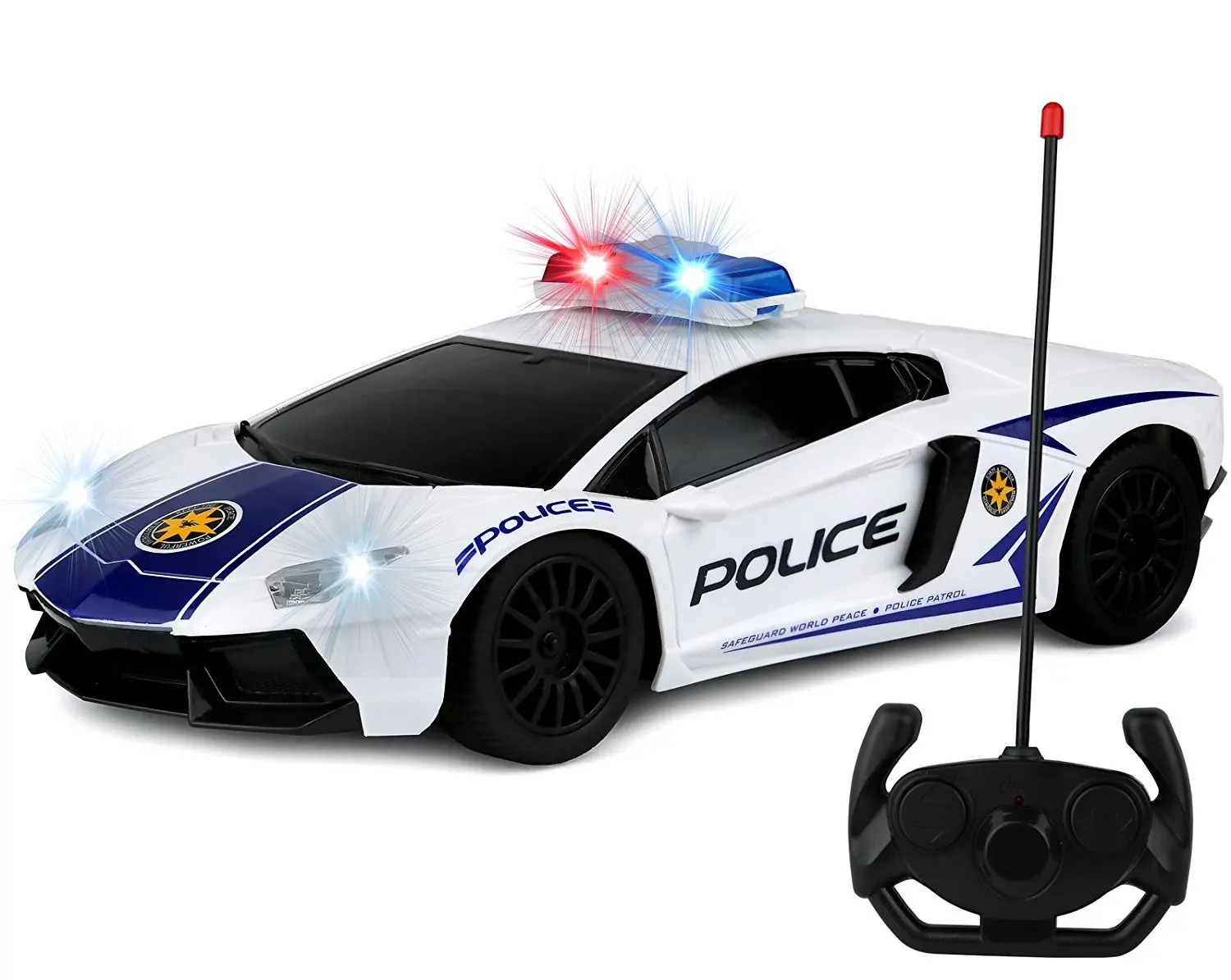 remote control police car with lights and siren