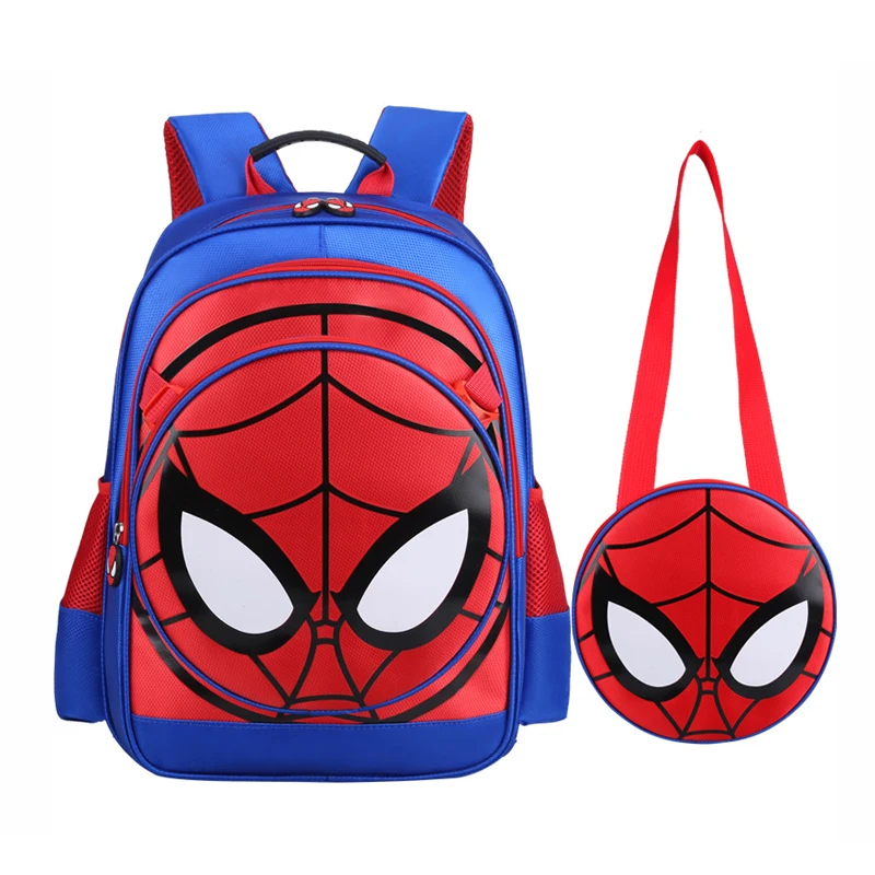 

Cartoon No Logo Spiderman Children Kids School Bags Children Backpack Bag With Bottle Holder, Red, black ,blue, yellow, or customized