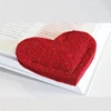 Promotion high quality heart shaped korean custom felt bookmark