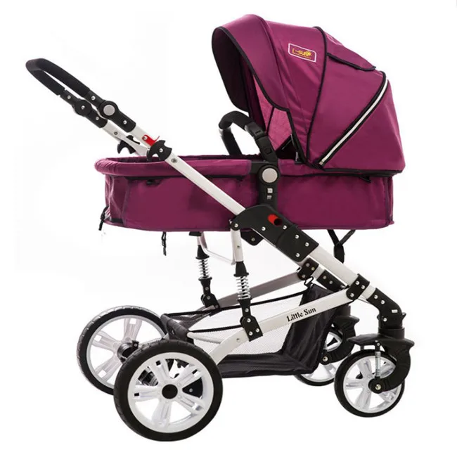 

Factory travel system toddler baby stroller with big wheels, Red blue black-white color